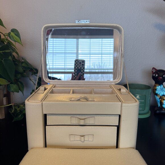 Pottery Barn Faux Leather Jewelry Box Organizer - Picture 4 of 5